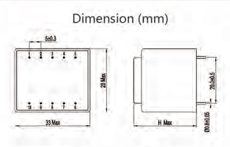 Low Frequency Transformer for Power Supply (EI30-10 1.5VA)