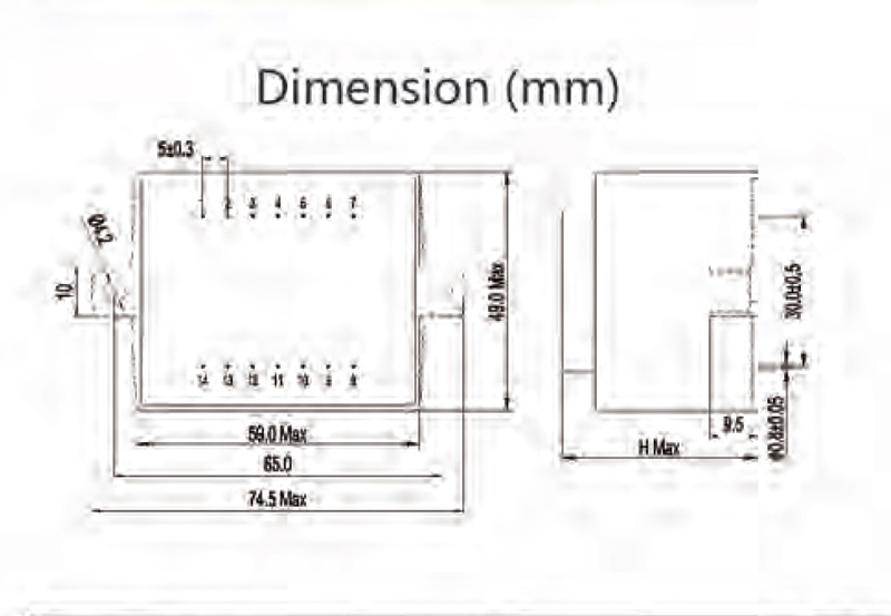 Encapsulated Transformer for Power Supply (EI54-18 16VA)