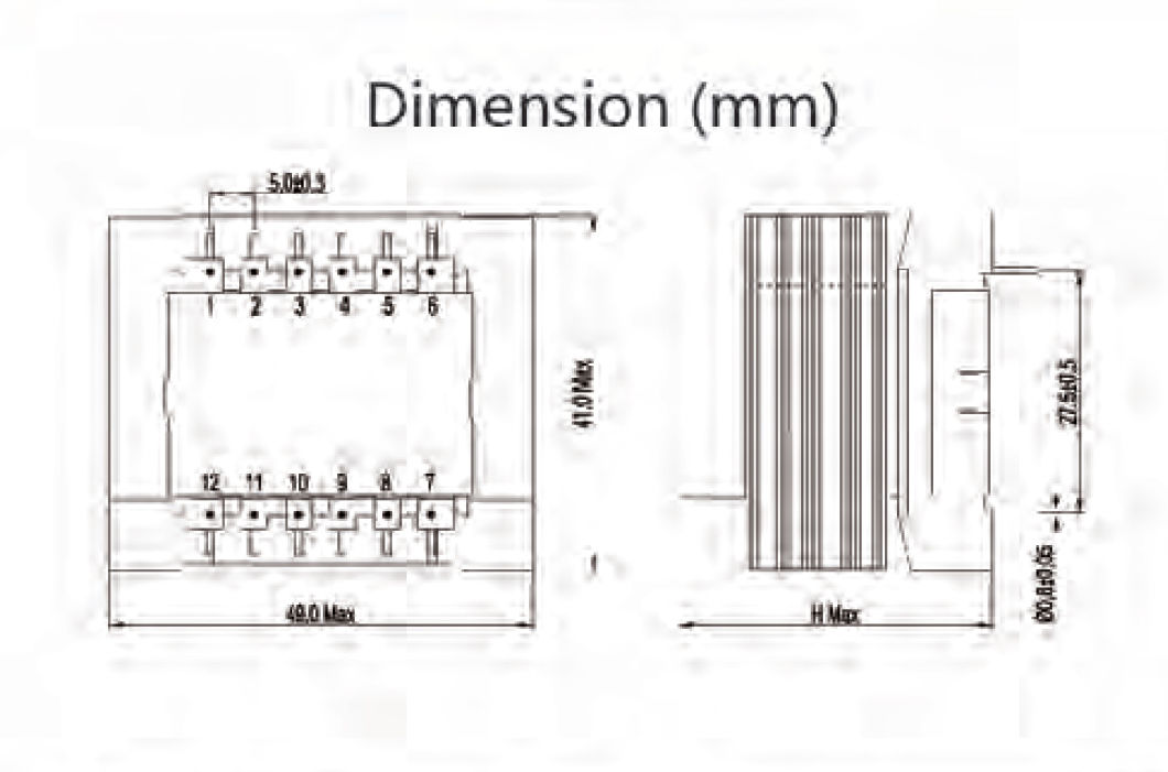 Ei48 Open Frame Transformer for Power Supply (EI48-20 10VA)